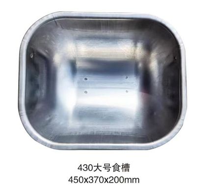 Non Rusting Feeder Stainless Steel Drinking Trough 1.2mm Thickness
