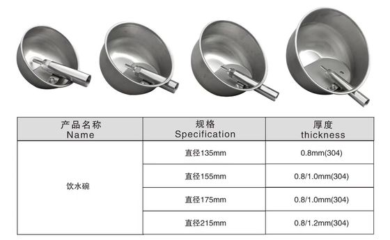 175mm Pig Water Bowl Auto Refill Water Bowl Anti Rust Durable