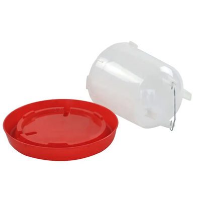 New Type Red Chicken Drinker With Leg Water Bucket Manual Poultry Feeder And Drinker Farming Equipment