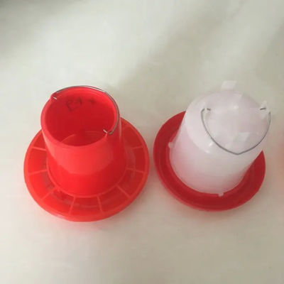 New Type Red Chicken Drinker With Leg Water Bucket Manual Poultry Feeder And Drinker Farming Equipment