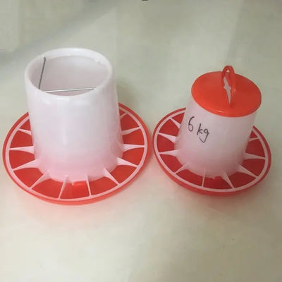 New Type Red Chicken Drinker With Leg Water Bucket Manual Poultry Feeder And Drinker Farming Equipment