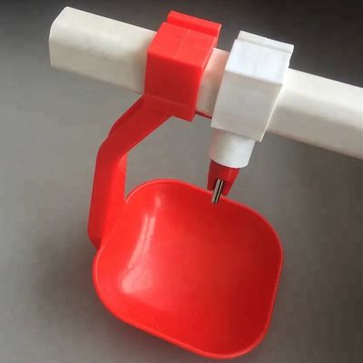 Automatic auto chicken quail poultry Nipple Drinker with drip cup 22mm square tube pipe poultry equipment