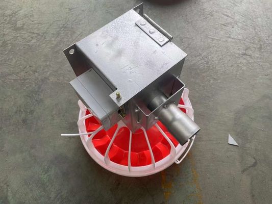 Plastic Broiler Chicken Feeder Chicken Feeding Line Parts White Red