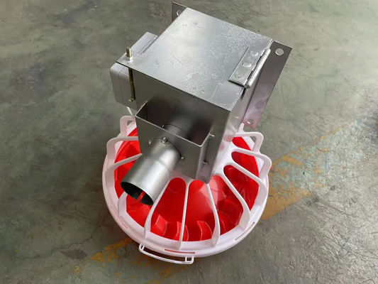 Plastic Broiler Chicken Feeder Chicken Feeding Line Parts White Red