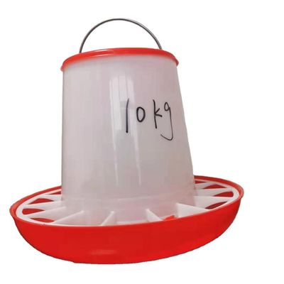 Plastic Poultry Feeder Pan Bucket Water Drinker Farm Equipment Auto 10kg Chicken Feeder