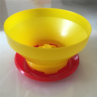 Multifunctional Chicken Turkey Feeder Yellow Plastic With Anti Waste Ring Poultry Automatic Feeders For Wholesales
