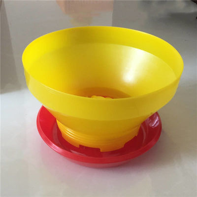 Multifunctional Chicken Turkey Feeder Yellow Plastic With Anti Waste Ring Poultry Automatic Feeders For Wholesales