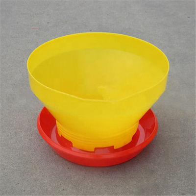 Multifunctional Chicken Turkey Feeder Yellow Plastic With Anti Waste Ring Poultry Automatic Feeders For Wholesales
