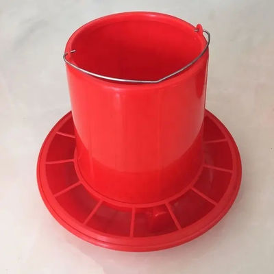 10kg Chicken Feeder Automatic Chicken Feeding System Yellow Red