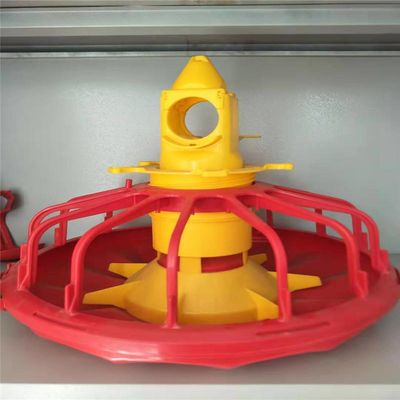 Yellow Red Broiler Feed Pan Poultry Farming Equipment Custom