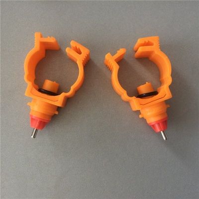 360 Degree Poultry Feeder Drinker Orange Poultry Farm Nipple Drinker