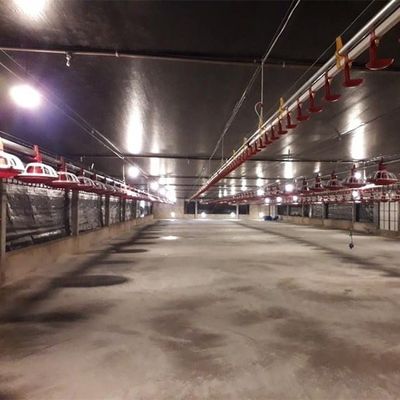 120L Pan Feeding System For Broiler Chicken Pan Feeder Yellow Red