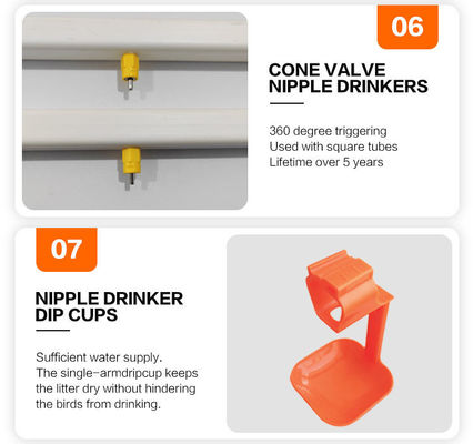 Water Drip Cups Of Chicken Nipple Drinker Automatic For Poultry Equipment Chicken Farming