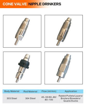 Detachable Automatic chicken nipple drinker automatic Water Stainless Steel Nipple Drinker for cage