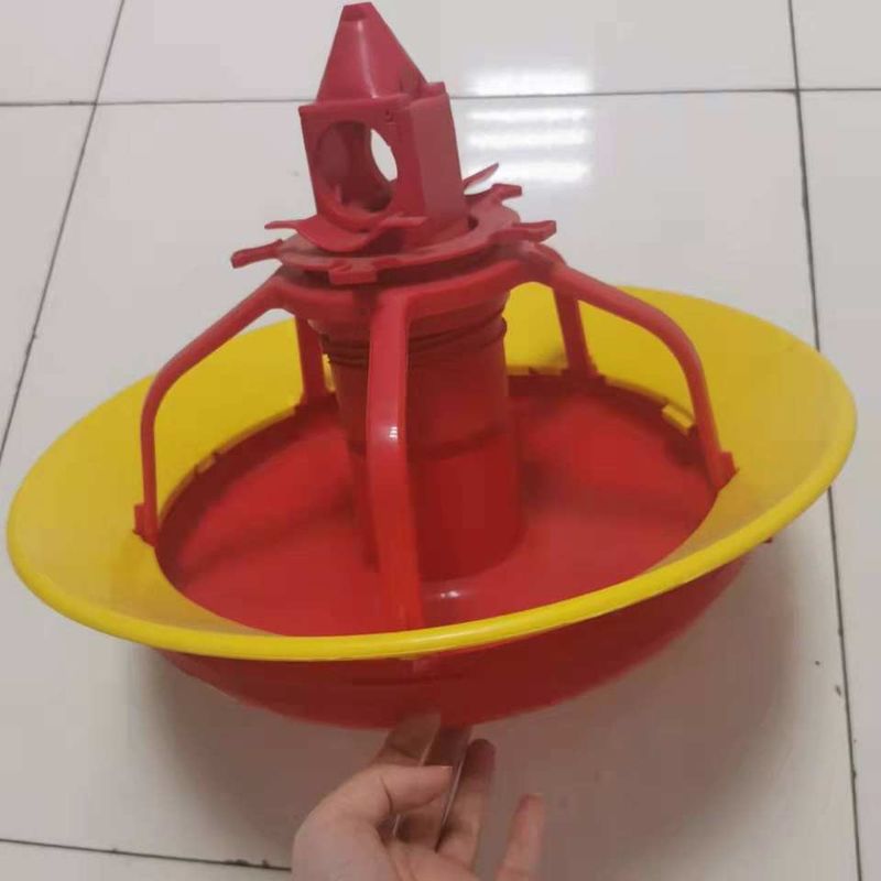 Wholesale Plastic Automatic Food Pan Animal Quail Turbo Feeder Tray Chicken Feeder for Poultry Broiler