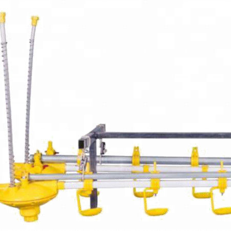 Yellow Poultry Auto Drinker System Broiler Nipple Drinker With Cup