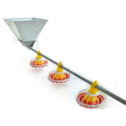 14/16 Pan 1.1Kw Chicken Feeding Line Poultry Farm Feeding System